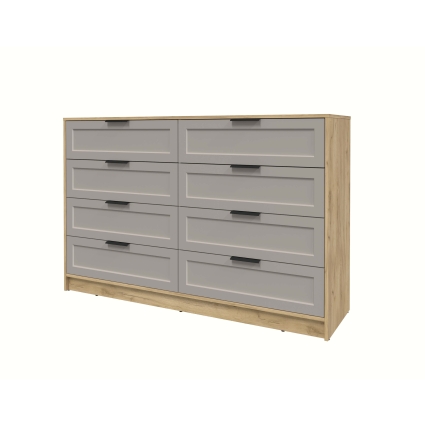 Kомод Тренд КТ-К157 (Дуб золотой ЛДСП/ Луна ЛМДФ) Ш1565 В1020 Г451